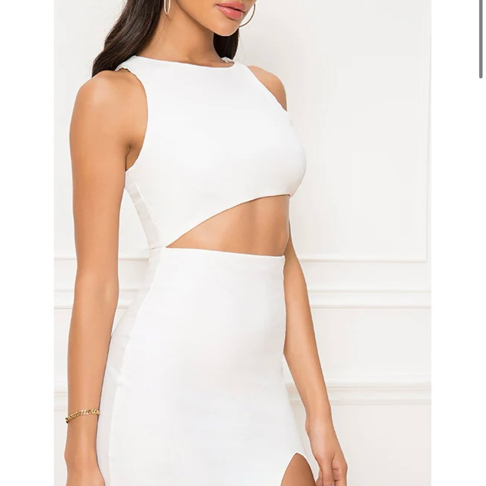 White Cutout Bodycon Dress